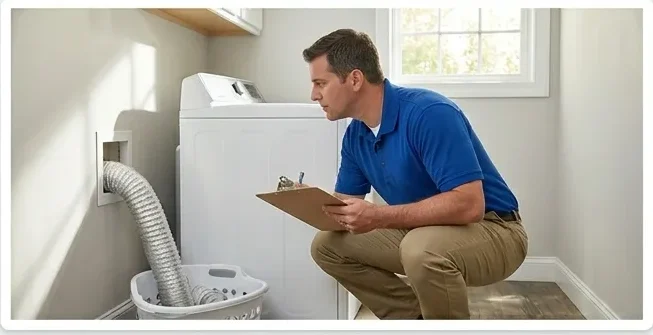 checking airflow and blockage in dryer vent system